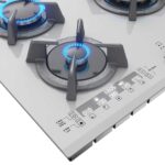 اجاق گاز توکار ۵ شعله آلتون مدل IG531DWN شیشه سفید تایمردار