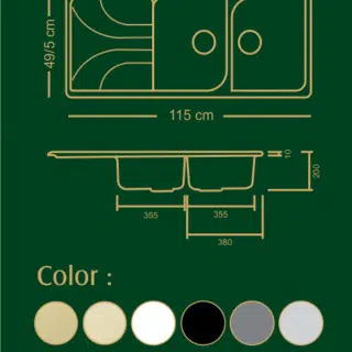 سینک گرانیتی گرانیکو پلاس مدل G940
