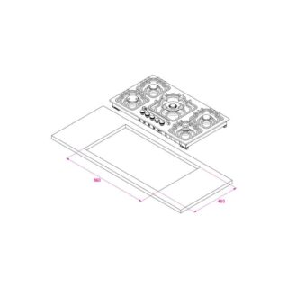 اجاق گاز استیل مدل 523MS (مولتی استپ)