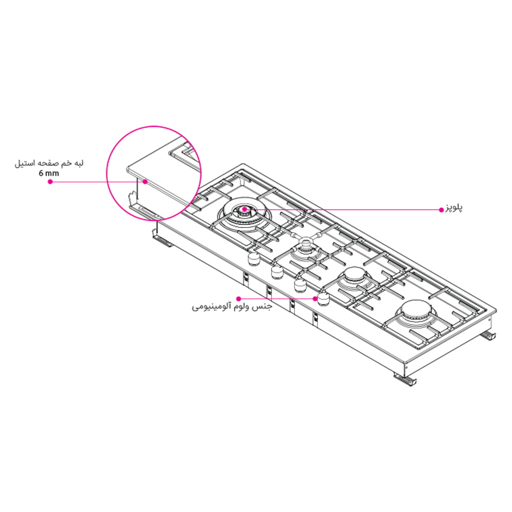 اجاق استیل کن مدل روبی | RUBY-S - Image 2