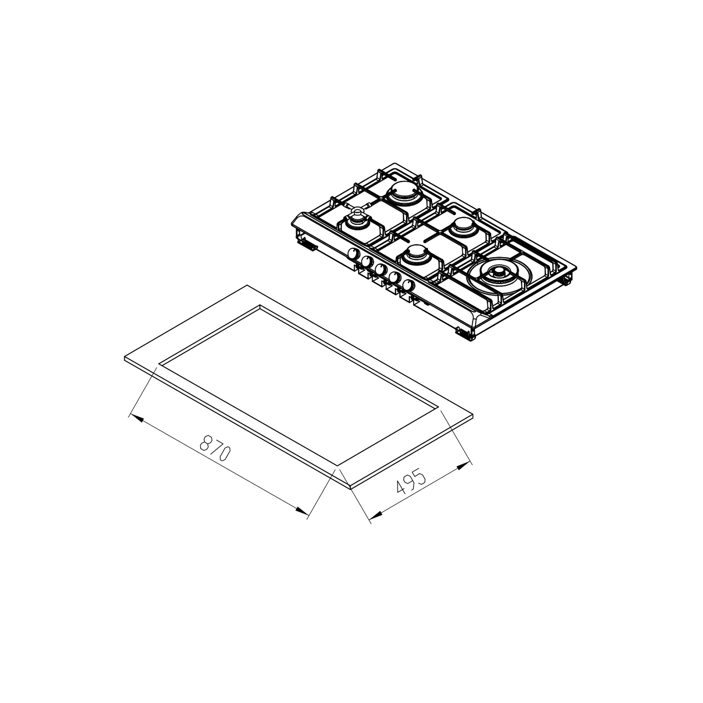 اجاق گاز استیل کن مدل ISD505R - Image 2