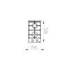 اجاق گاز کن 2 شعله مدل دومینو | DOMINO