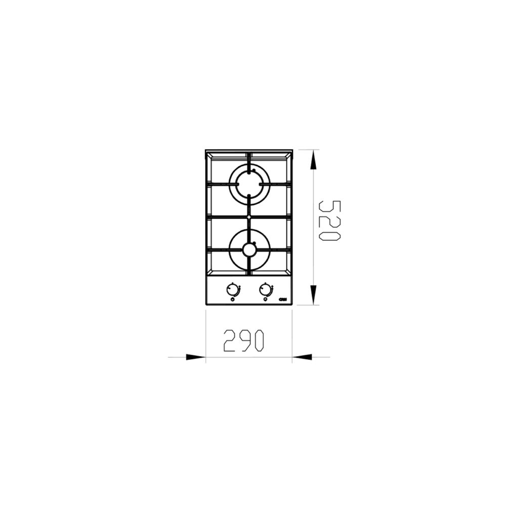 اجاق گاز کن 2 شعله مدل دومینو | DOMINO