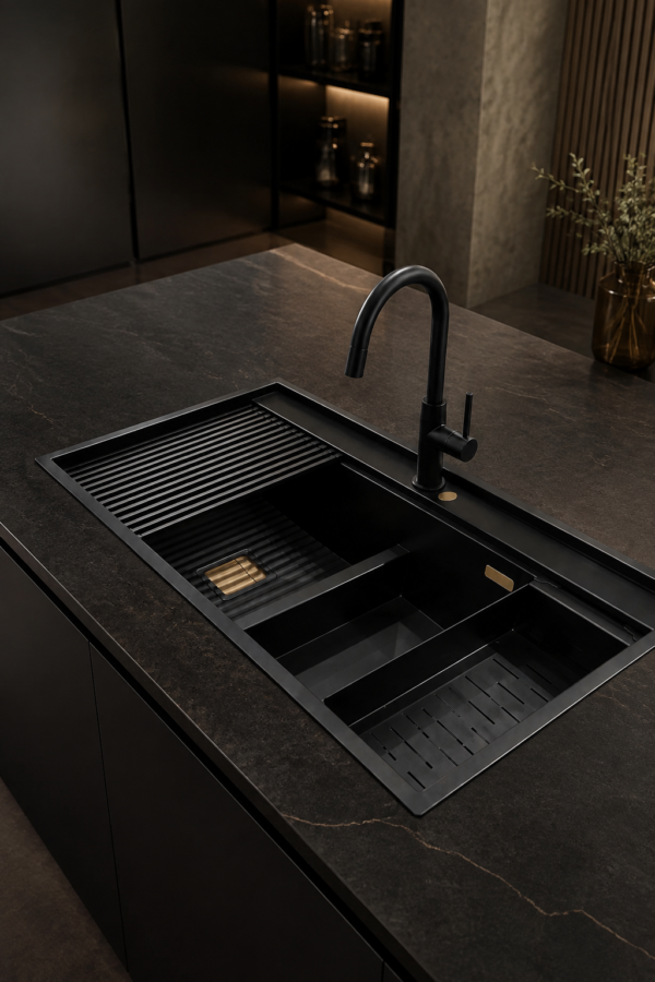 سینک باکسی آونکس مشکی مدل لانیا بلک Lania Black سایز 90×50