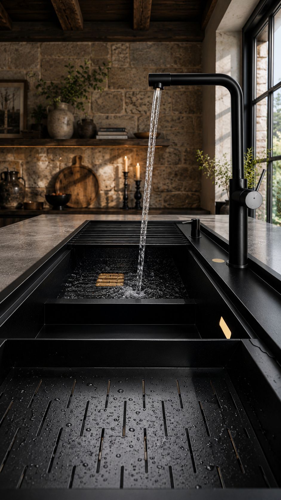 سینک باکسی آونکس مشکی مدل لانیا بلک Lania Black سایز 90×50