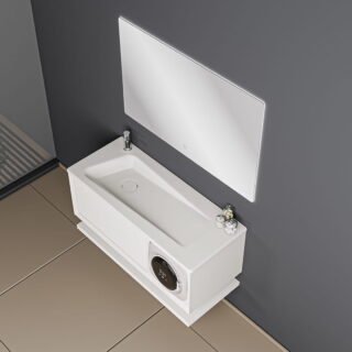 کابینت روشویی لوکس کابین کد 630 به همراه مینی واش
