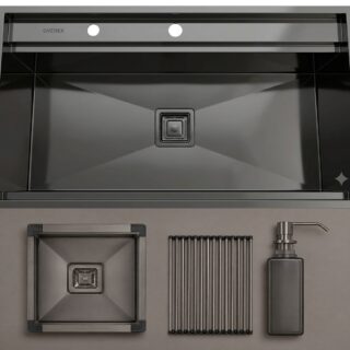 سینک باکسی آونکس مدل Dark-900 رنگ دودی