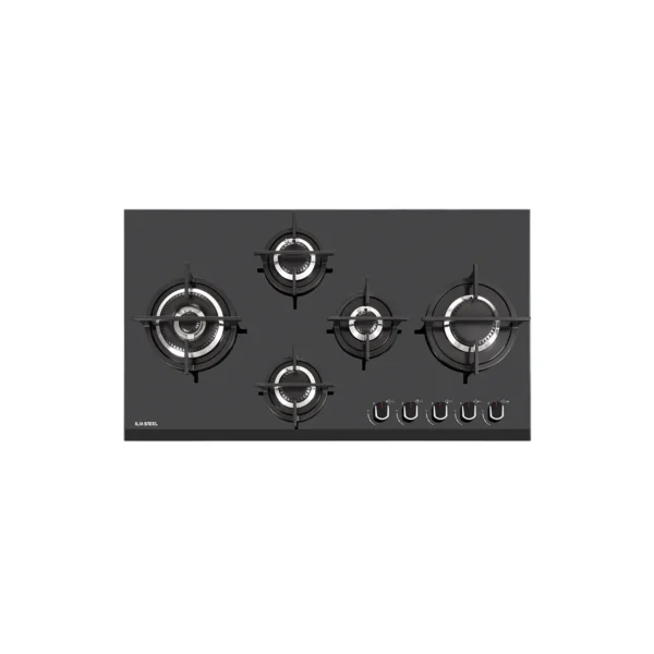 اجاق گاز رومیزی ایلیااستیل مدل G 531 (شیشه مشکی ۵ شعله)