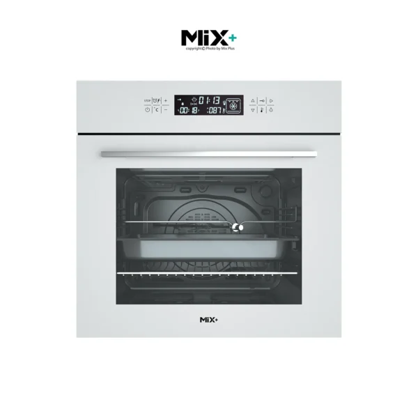 فر توکار برقی میکس پلاس مدل E6500W شیشه سفید