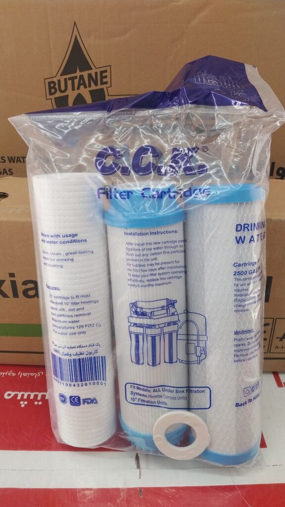 فیلتر دستگاه تصفیه آب CCK پک 3 عددی مدل کلین