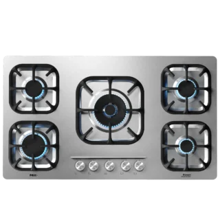 اجاق گاز صفحه ای میکس پلاس مدل 523SF استیل ۵ شعله