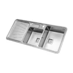 سینک دو لگنه باکسی استیل البرز 854 توکار
