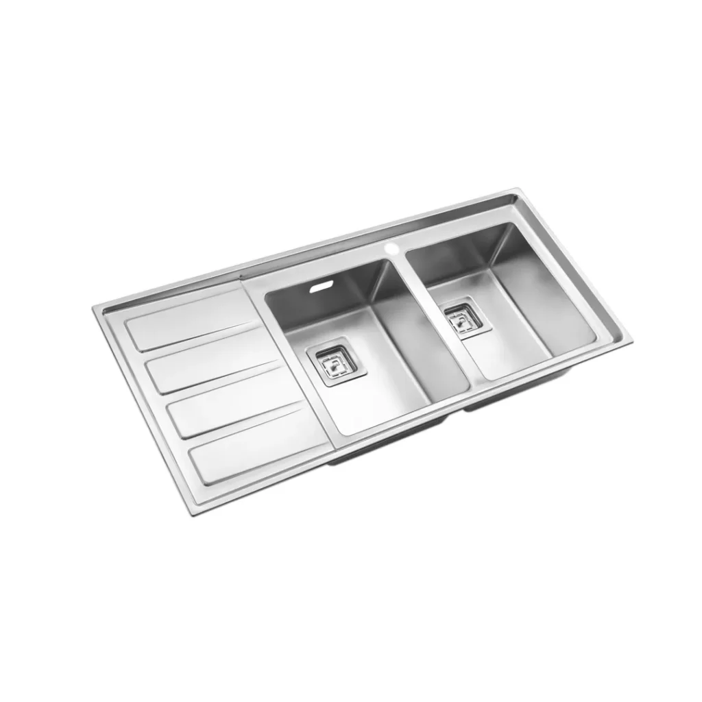سینک دو لگنه فانتزی استیل البرز 951 توکار
